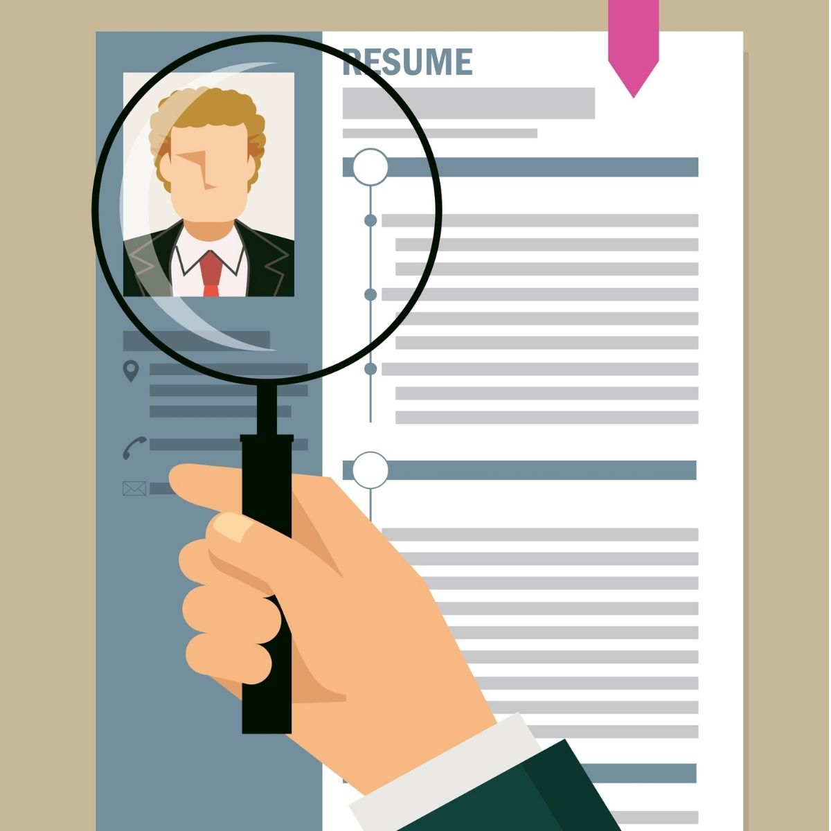 Illustration d’un CV structuré.